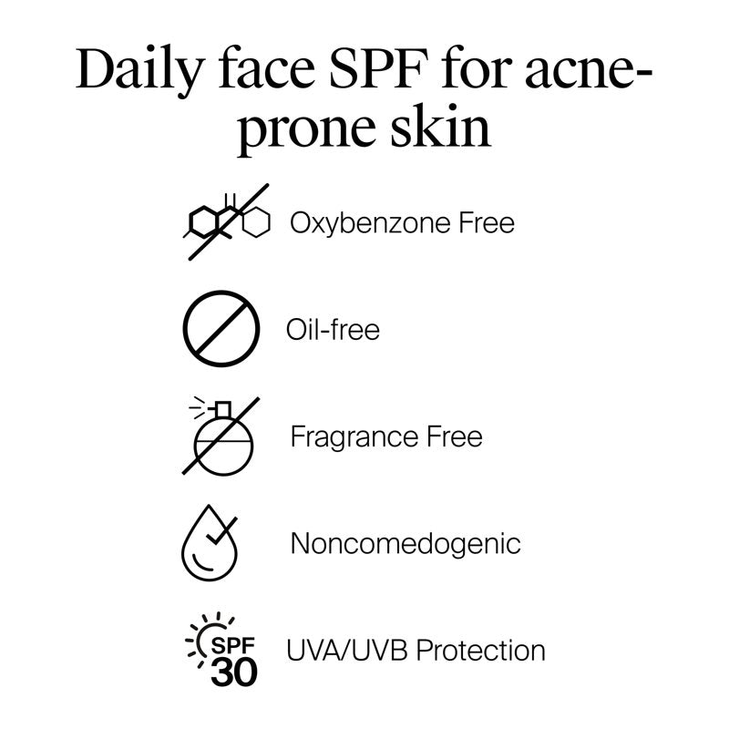 Clear Face Sunscreen SPF 30 for Acne-Prone Skin - 3 fl oz
