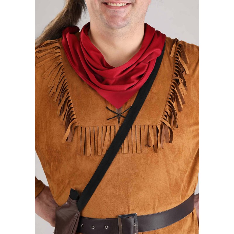 Plus Size Davy Crockett Costume for Men 4X Authentic Frontier Outfit