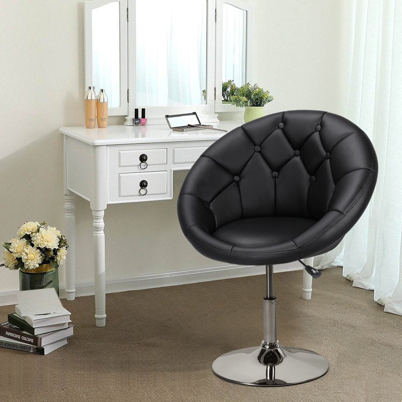 Modern Tufted Adjustable Barrel Swivel Accent Chair - Multiple Colors