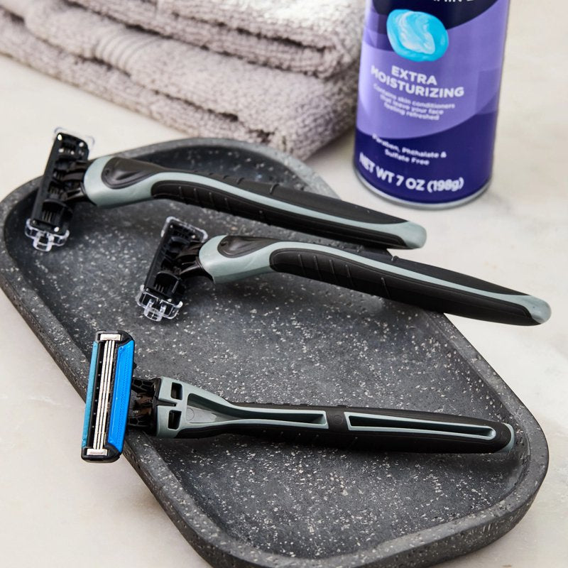Men's 3-Blade Sensitive Disposable Razors - 3 Count