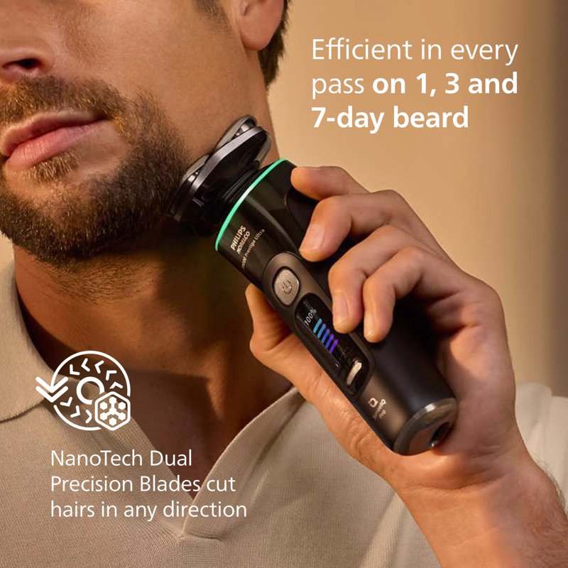 Prestige Ultra Rotary Electric Shaver - Wet & Dry with AI SenseIQ Tech