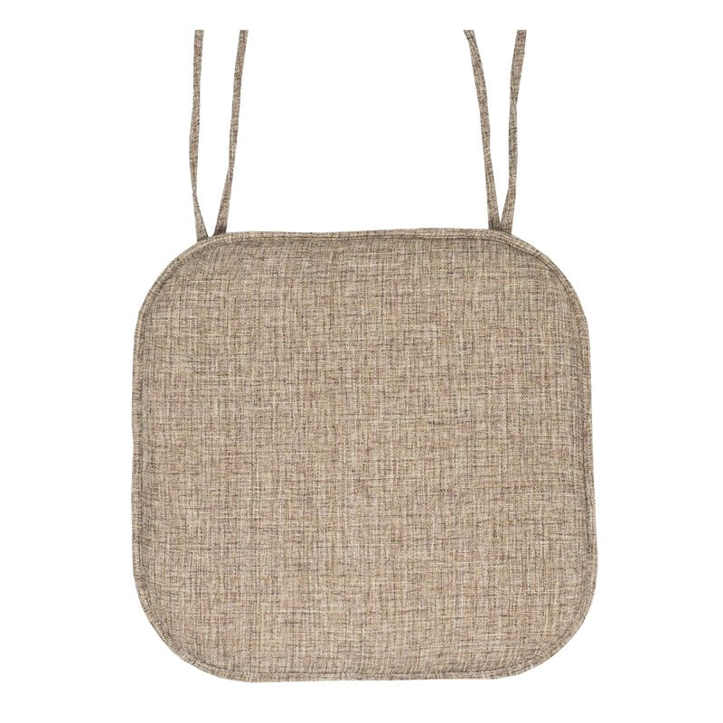 Memory Foam Non-Slip Chair Cushion Pad with Ties - 2 Pack, Brown Multi