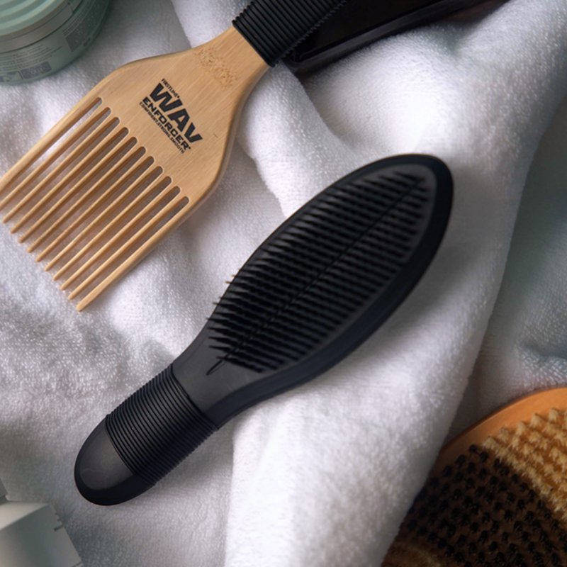 Flex Detangler Brush for Natural Hair and Beards - Ergonomic