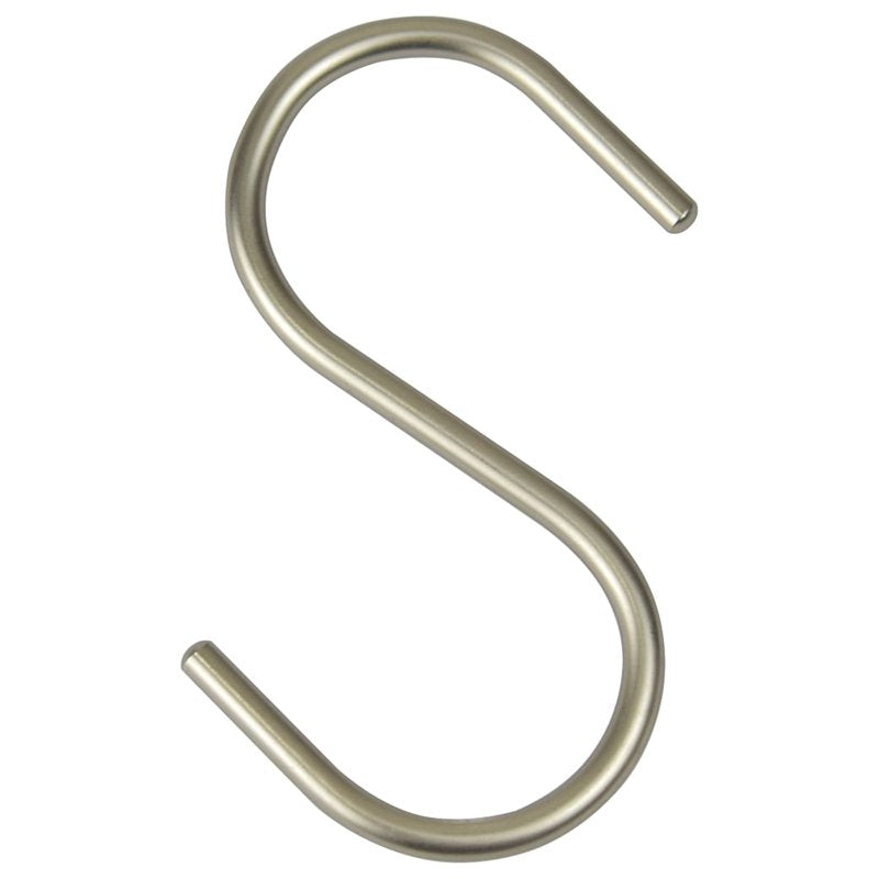 Mainstays Shower Curtain S Hooks - Satin Nickel, Single, Rustproof Iron, 12 Piece