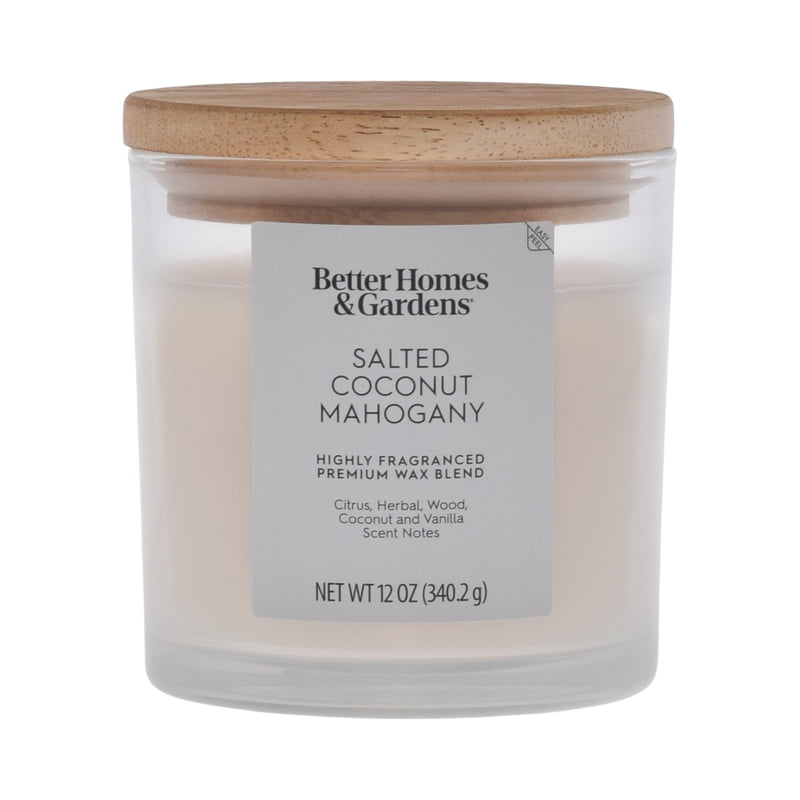 Scented Ombre Jar Candle - Salted Coconut Mahogany, 12 oz