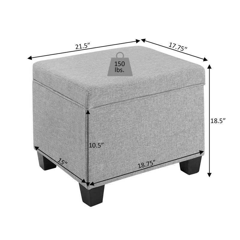 Madison Storage Ottoman - Faux Leather, Multiple Colors