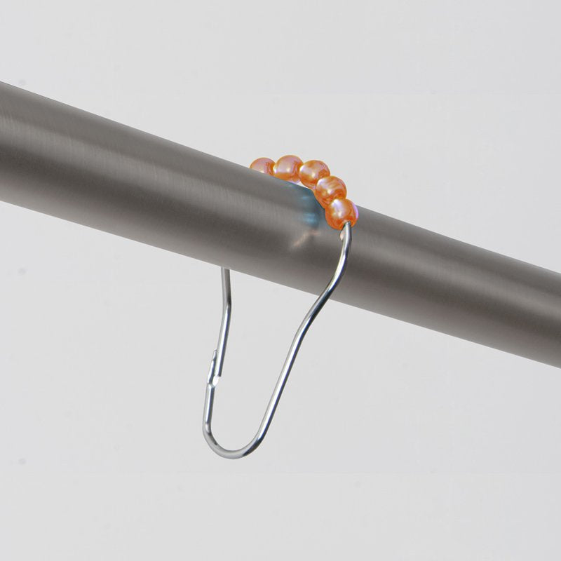 Waterproof Shower Curtain Set with Hooks - Peaches Design, 13-Piece, 70x72 Inches