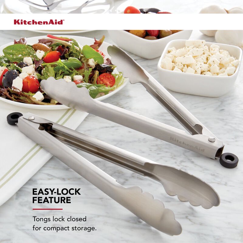 Stainless Steel Utility and Serving Tong Set - 2 Pieces