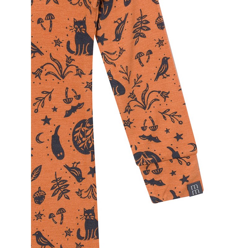 Baby Halloween Pajamas Footless One-Piece Orange 12 Months