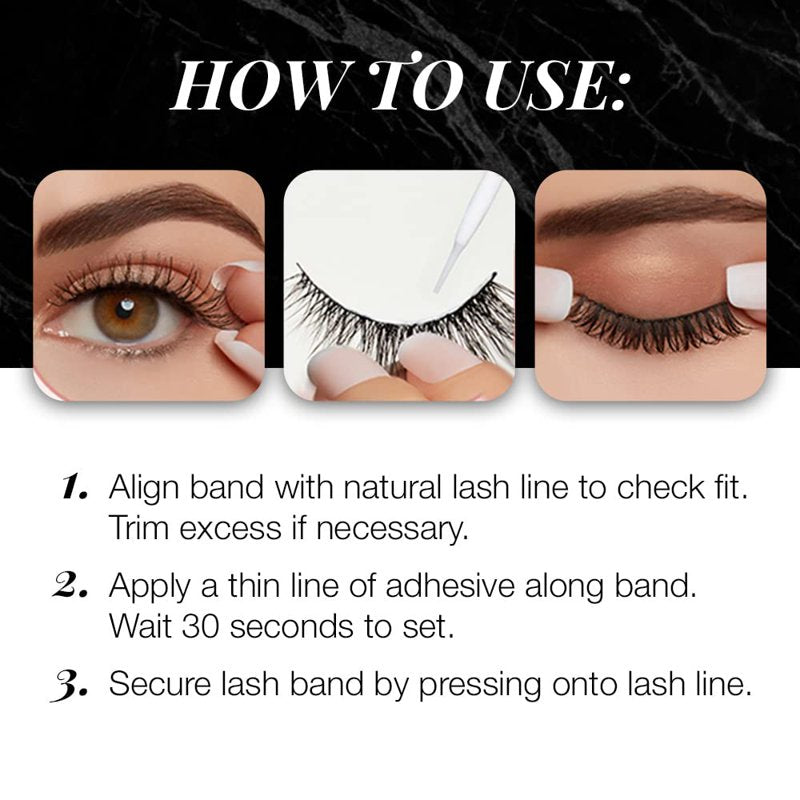 Faux Mink False Eyelashes - 4 Pairs Medium Volume Rounded Lash Set