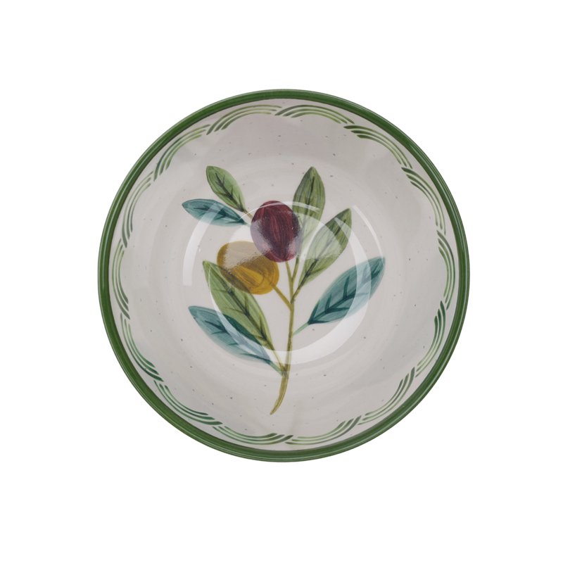 12-Piece Bamboo Melamine Tableware Set - Olive for 4