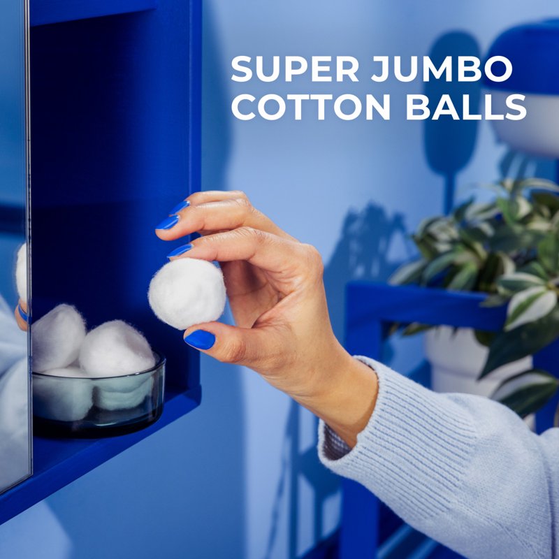 Super Jumbo Cotton Balls - 100% Pure Soft Cotton, 100 Count