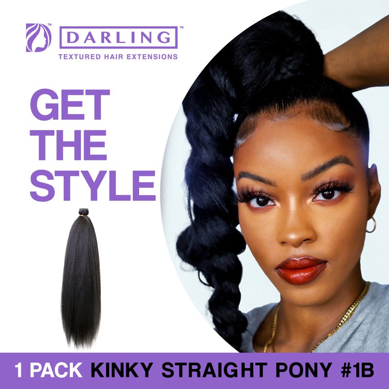 26-Inch Kinky Straight Wrap Around Ponytail Extension