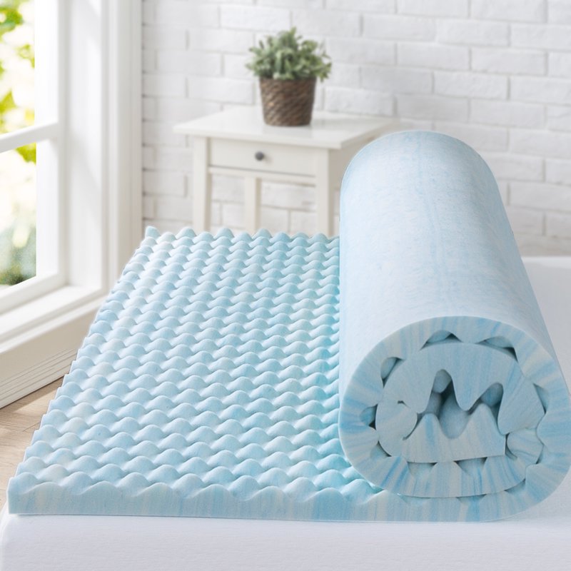 Full 2-Inch Swirl Gel Cooling Memory Foam Mattress Topper