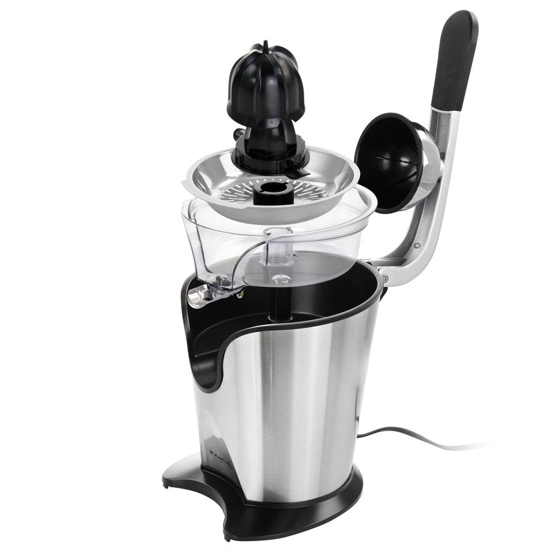 Electric Citrus Juicer - Stainless Steel with Motorized Press