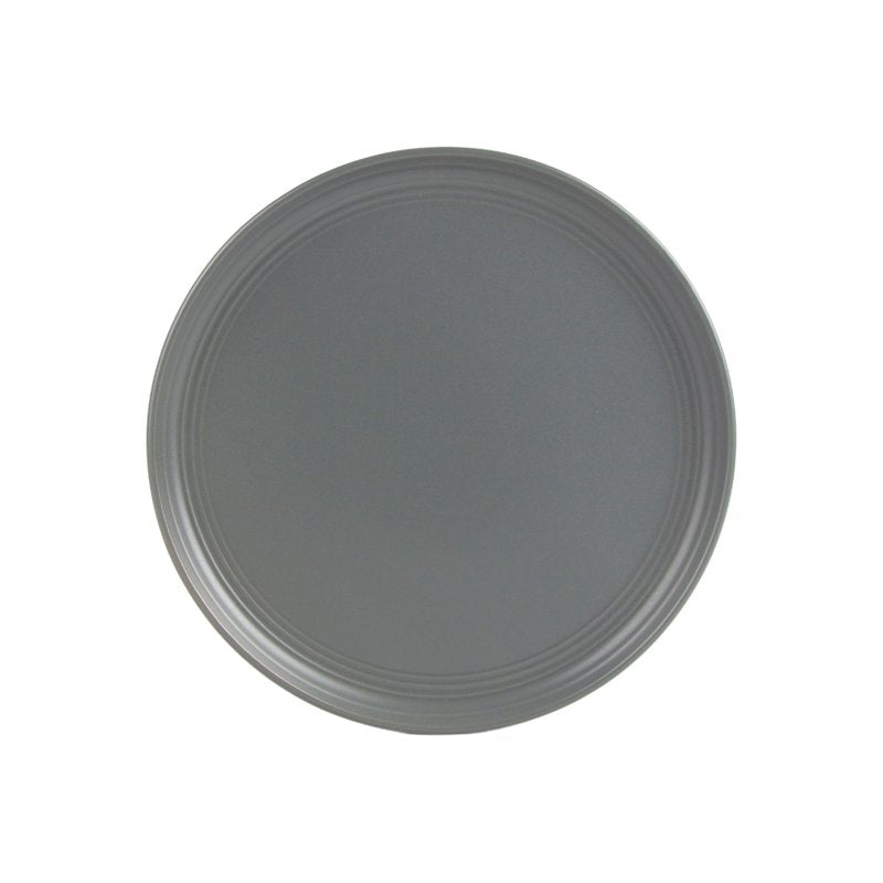 16-Piece Matte Gray Stoneware Dinnerware Set