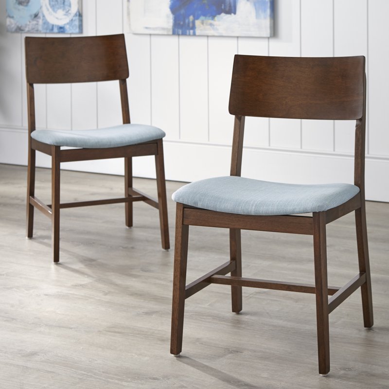 Mid Century 4-Piece Dining Set with Bench - Blue