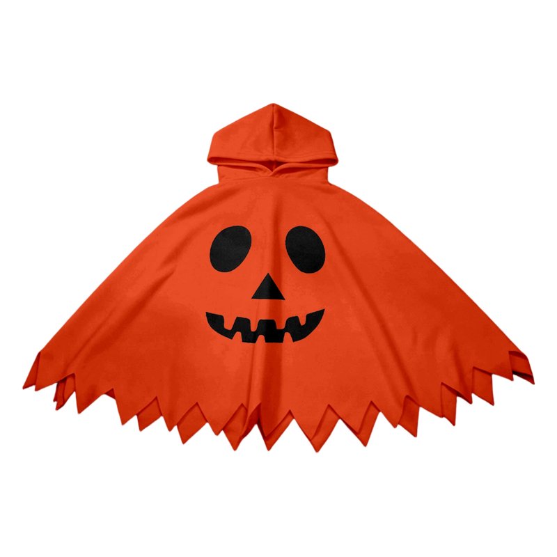 Kids Halloween Costume Ghostface Cloak for Ages 7-9 - Orange Fancy Dress