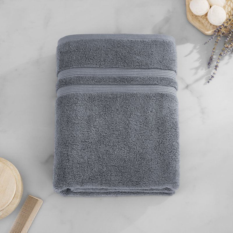 Cotton-Rich Quick Dry Bath Sheet - Grey, 30 x 62 Inches - Mainstays Performance - Variation of Grey Bath Sheet