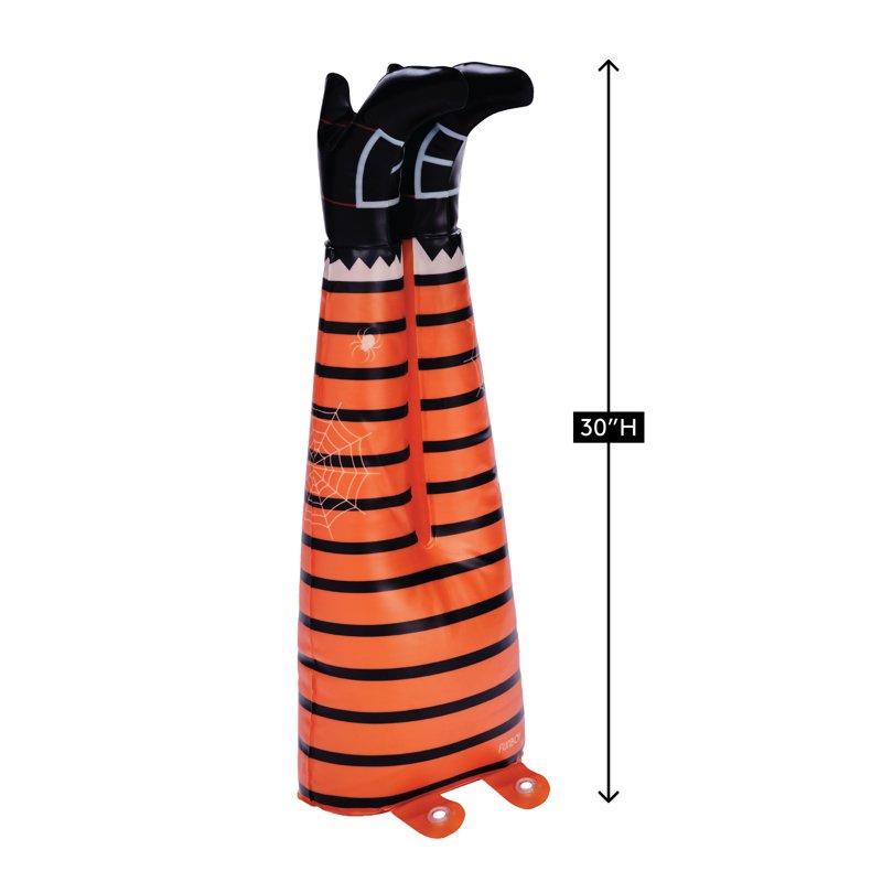 Inflatable Halloween Witch Legs - Indoor & Outdoor Yard Decor, 30-Inch