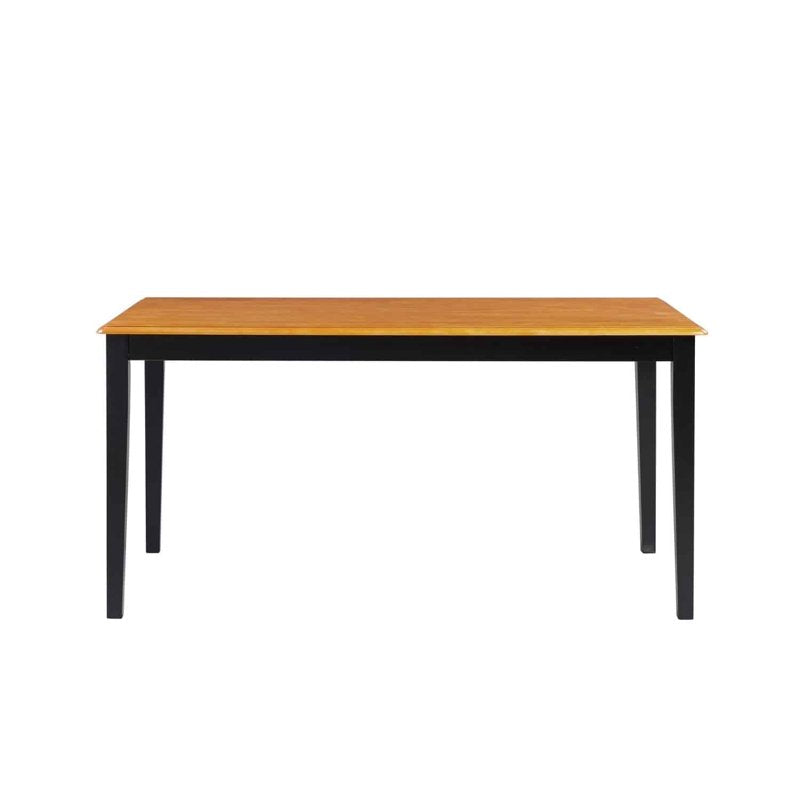 Shaker Rectangular Wood Dining Table - Black/Oak Finish