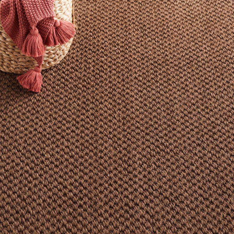 Safavieh Natural Fiber Charlene Bordered Area Rug - 4' x 6', Chocolate