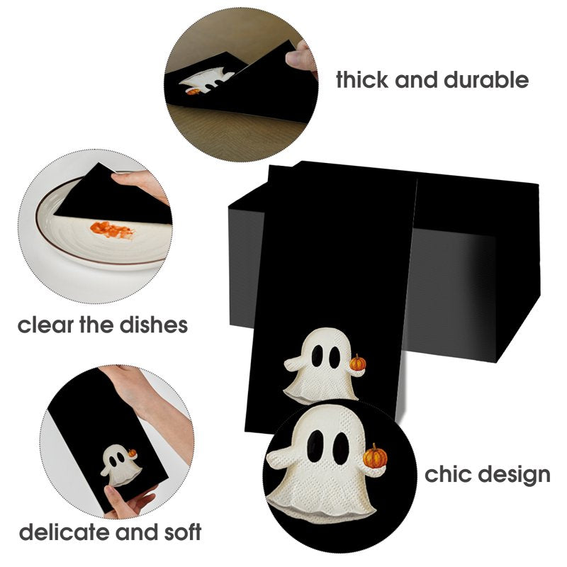 Halloween Paper Napkins 100PCS - TypeH Vibrant Disposable Party Tableware
