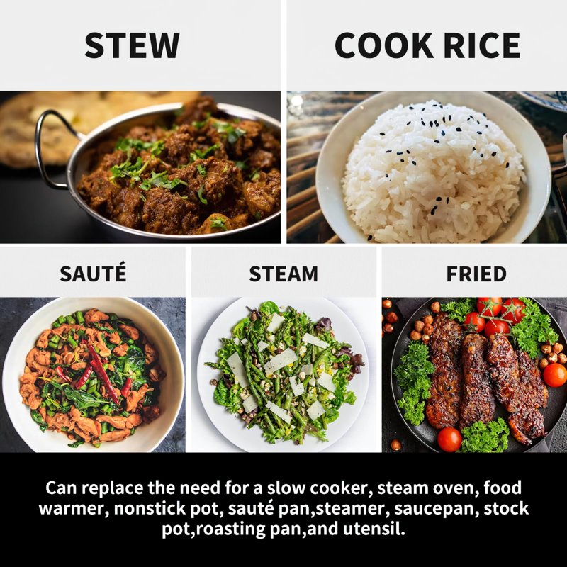 5.5 Quart Programmable Slow Cooker with Timer - Non-Stick Multi-Cooker