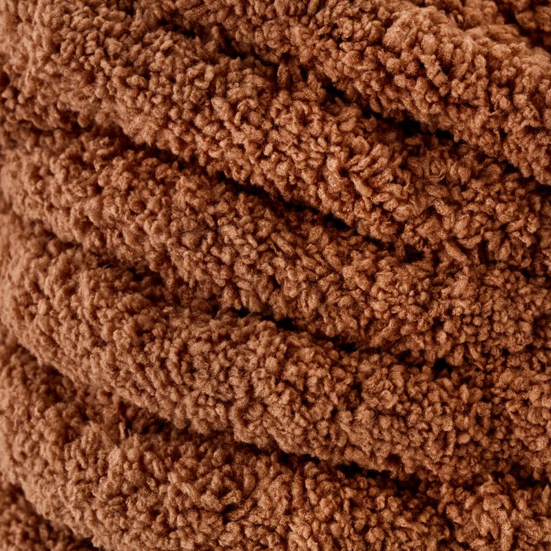 Mainstays Chunky Chenille Yarn - Toffee, Super Bulky, 31.7 Yards