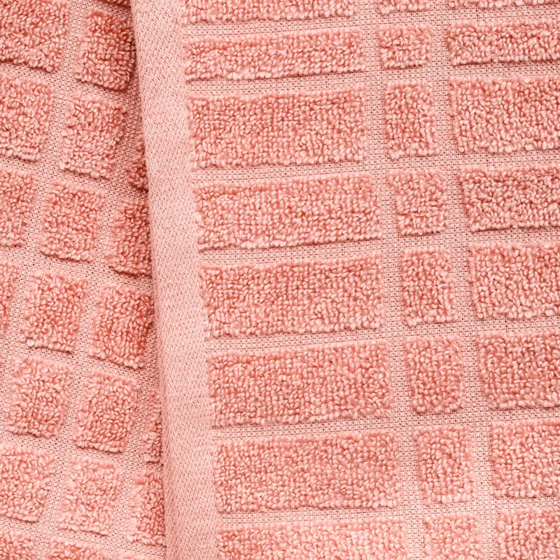 Mainstays Cotton Bath Towel Set - 6-Piece Textured Towels in Terracotta