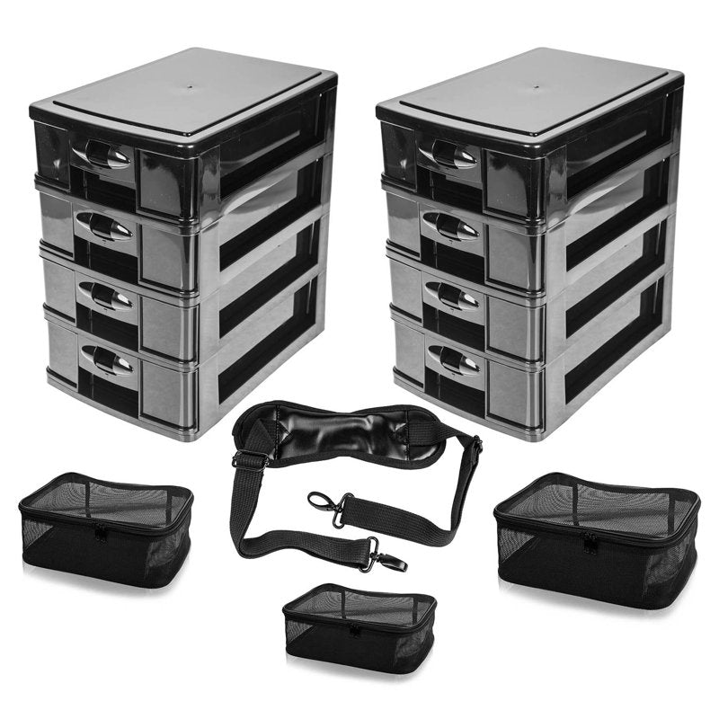 Luxury Makeup Artist Rolling Trolley Case with Organizer Drawers