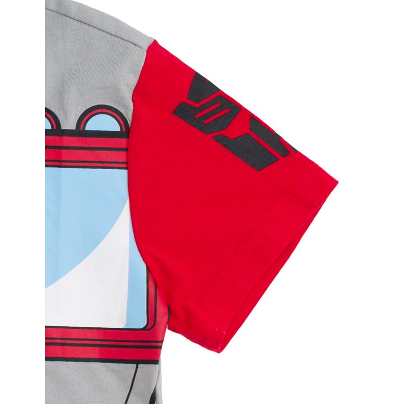Transformers Optimus Prime Toddler Hooded Cosplay T-Shirt - Red Gray Blue 10-12