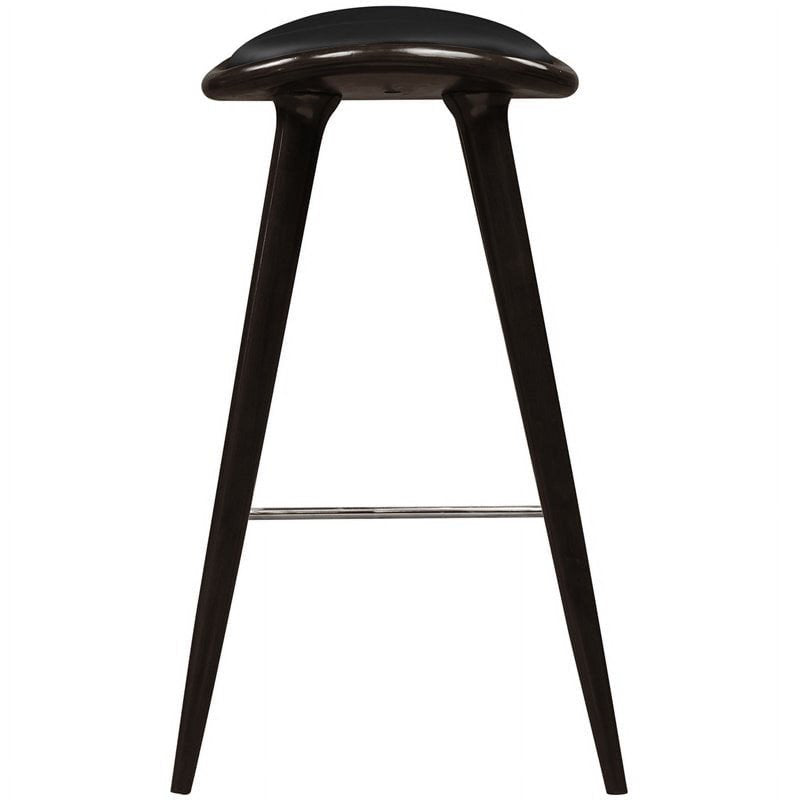 Bar Height Backless Wood Bar Stool - Cappuccino Finish - Black