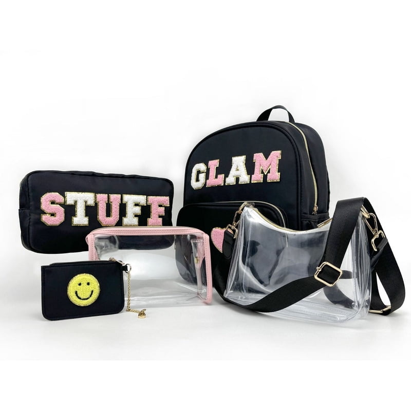 Medium Customizable Nylon Storage Bag with Gold Zipper - Multiple Colors