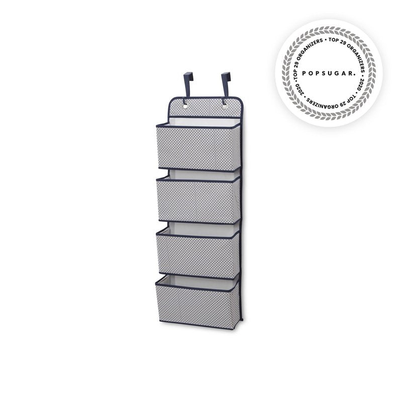Delta Children 4-Pocket Hanging Wall Organizer Navy Blue - Nursery Storage