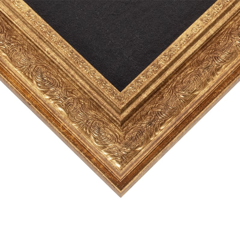 Halloween Boo Gold Framed Art Print 12x12 Antique Paper Wall Decor