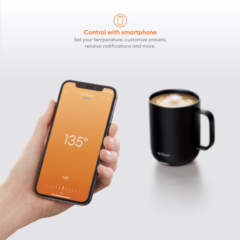 Smart Temperature Control Mug 2 - 14 oz, Black - App Controlled