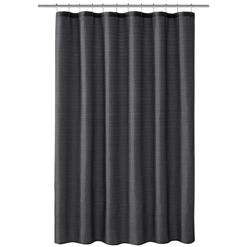 Mainstays Linear Square Gray Fabric Shower Curtain - 72 x 72 inches