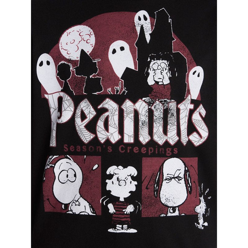 Peanuts Women's Halloween Graphic Fleece Sweatshirt - Rich Black, L