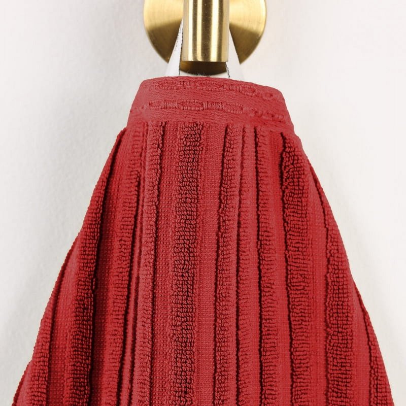 Assorted Cotton Towel Set - 3-Piece Ribbed Bath, Hand & Face Towels - Azure