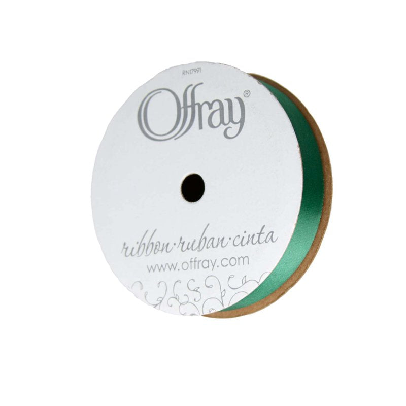 Offray Satin Ribbon 5/8 Inch Forest Green 3 Pack - Craft & Gift Wrap