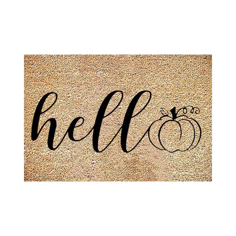Halloween Door Mat S - Ghost Pumpkin Bat Skull Witch Non-Slip Welcome Rug 24x16
