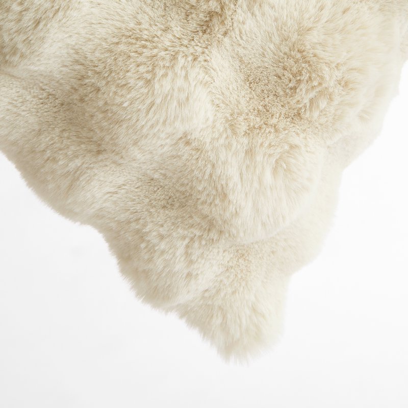 Better Homes & Gardens Bubble Fur Throw Pillow 22x22 in Papyrus Beige - Decorative Cushion