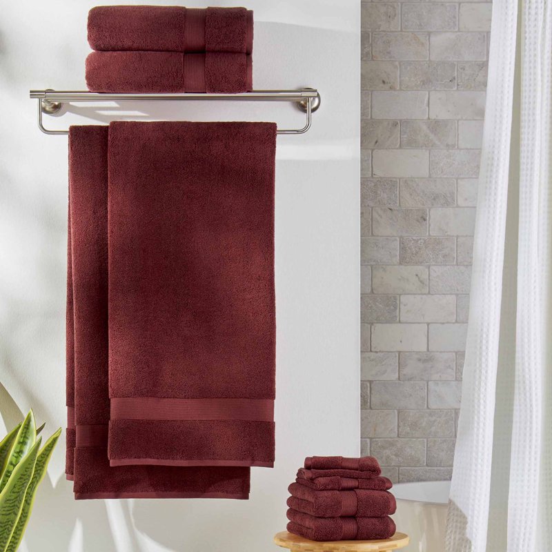Better Homes & Gardens Signature Soft Cotton Bath Towel Set - Deep Redwood - 4 Pieces