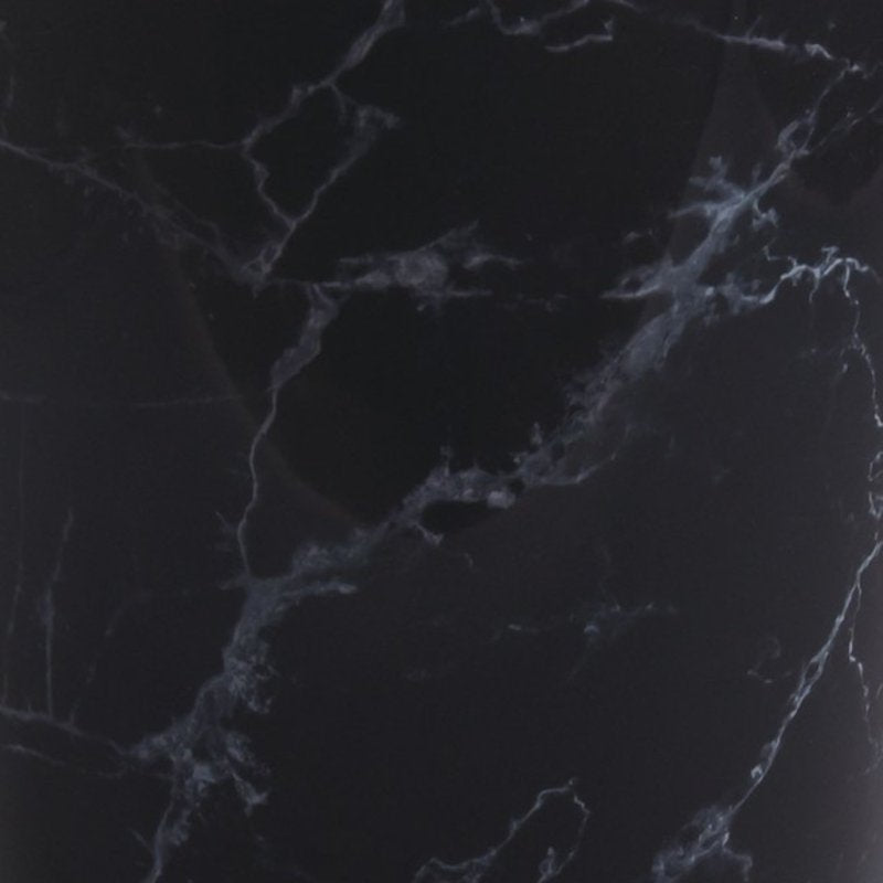 5 Gallon Black Marble Bathroom Trash Can - No Lid