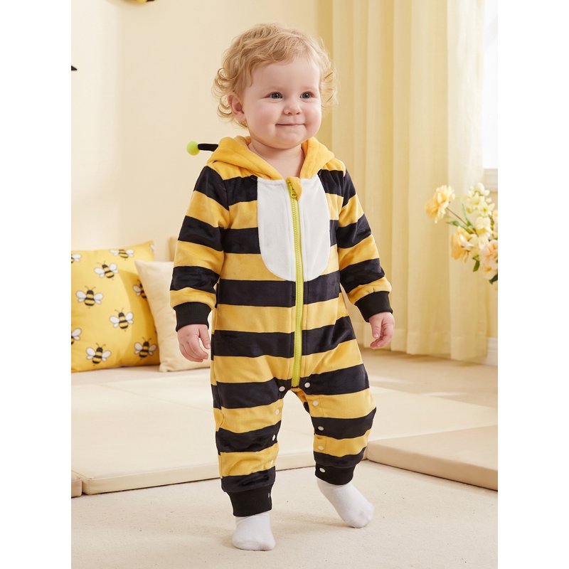 Baby Bee Halloween Costume Jumpsuit for 6-12 Months - Toddler Cosplay Outfit