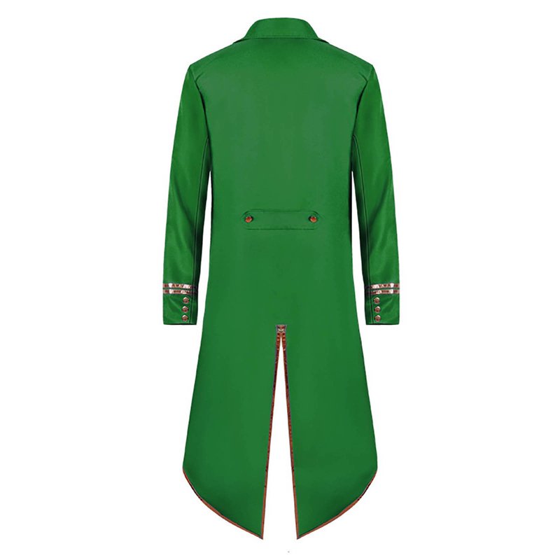 Men's Retro Tuxedo Costume - Green, Small Halloween Party Wear