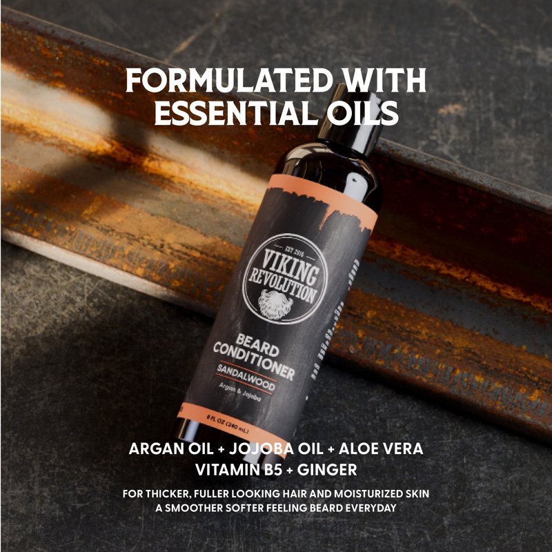 Sandalwood Beard Conditioner with Argan Oil & Aloe Vera - 8 fl oz