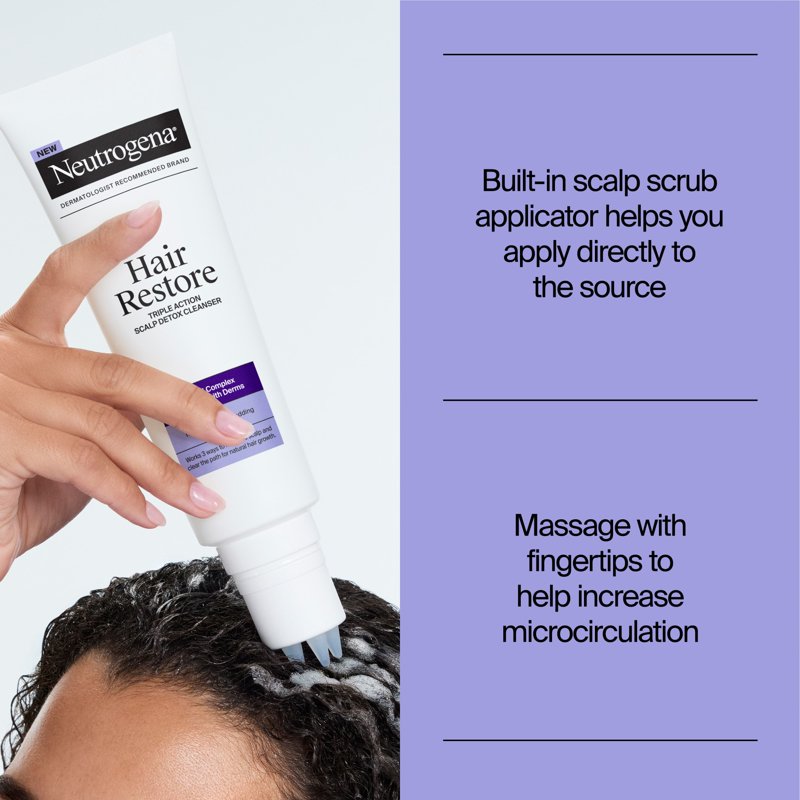 Triple Action Scalp Detox Cleanser with Exfoliating Applicator, 8 fl oz