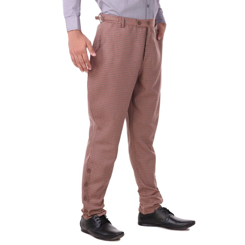 Beige Men's Steampunk Victorian Jodhpur Costume Pants - 3XL